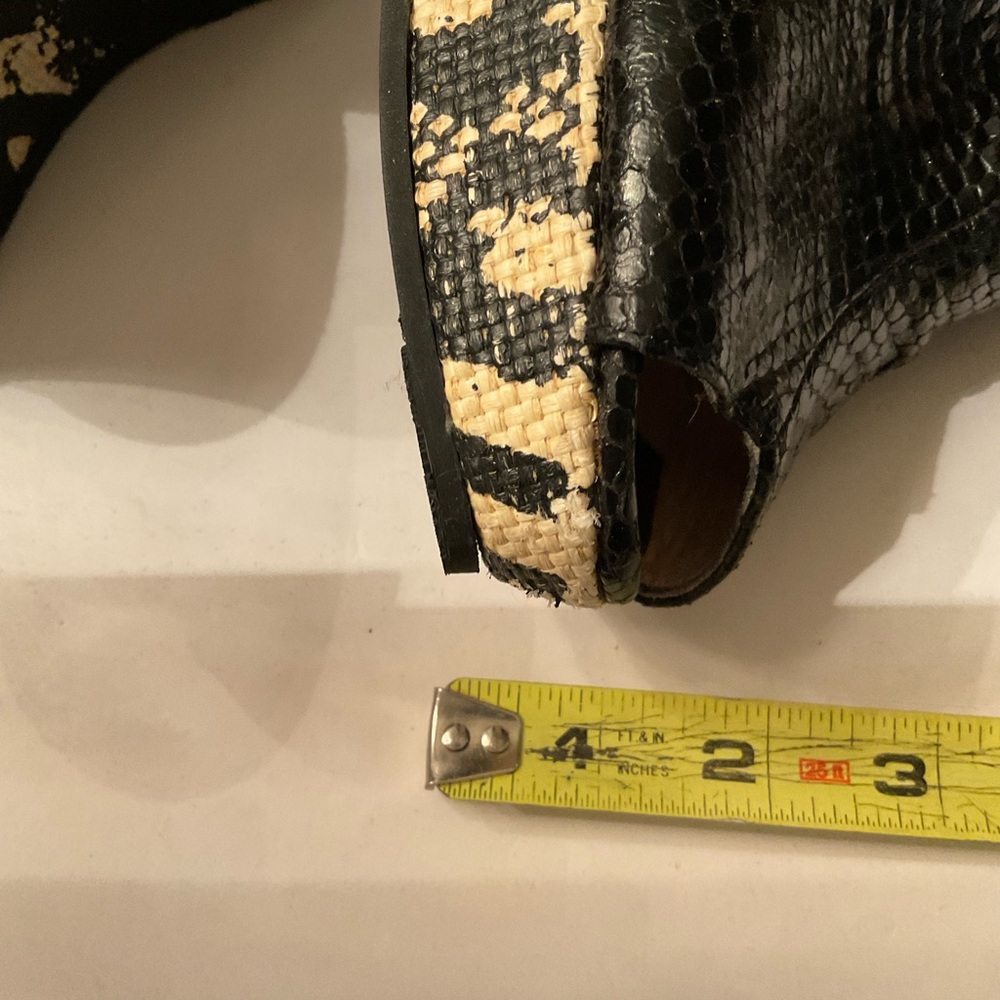Jimmy Choo Black Snakeskin Zebra Wedge - image 4